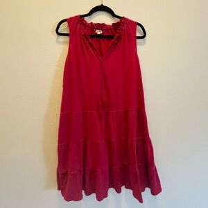 Max Studio Ruffled Off-Shoulder Dress in Bright Pink spring‎ summer vacation